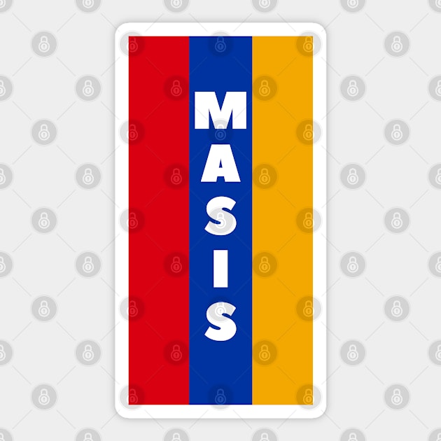 Masis City in Armenian Flag Vertical Sticker by aybe7elf